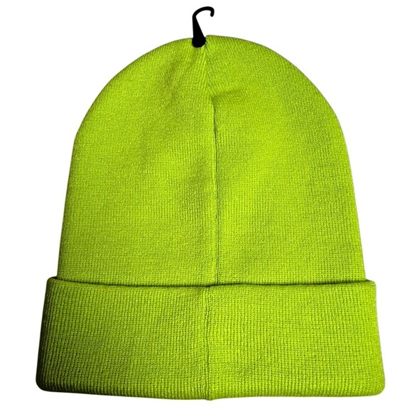 Calvin Klein CK Beanie Green Knitted Winter Hat Neon New Beenie - Picture 3 of 3